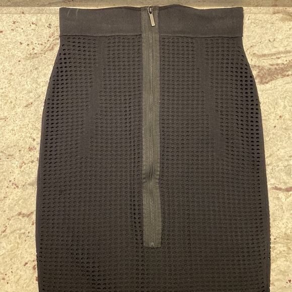 LINE THE BRAND pencil knee length mesh black skirt M high waist - Picture 5 of 7